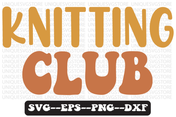 Knitting Club Groovy Retro Svg Design Review