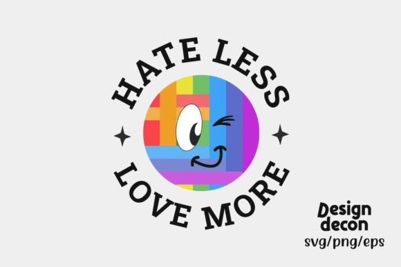 LGBTQ Pride Month Love More Retro SVG