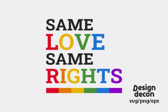 LGBTQ Pride Month Same Love Retro SVG