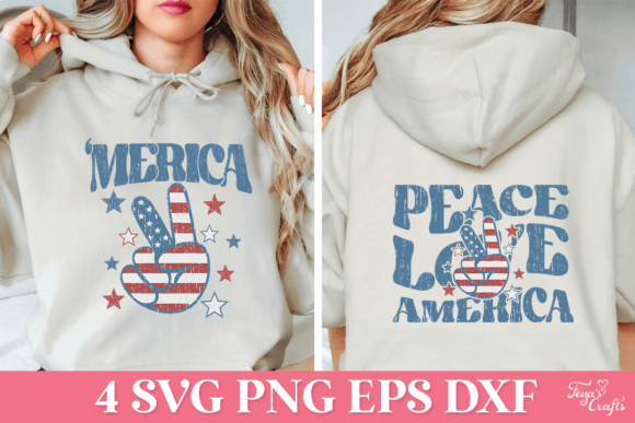 Peace Love America Retro SVG Quote Review