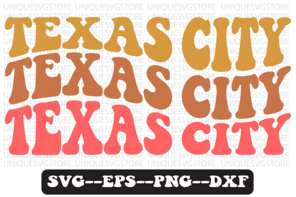Texas City Groovy Retro Svg Design Review